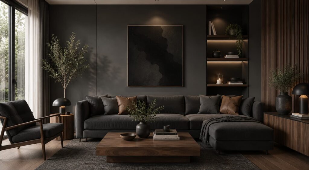 Charcoal + Wood Brown