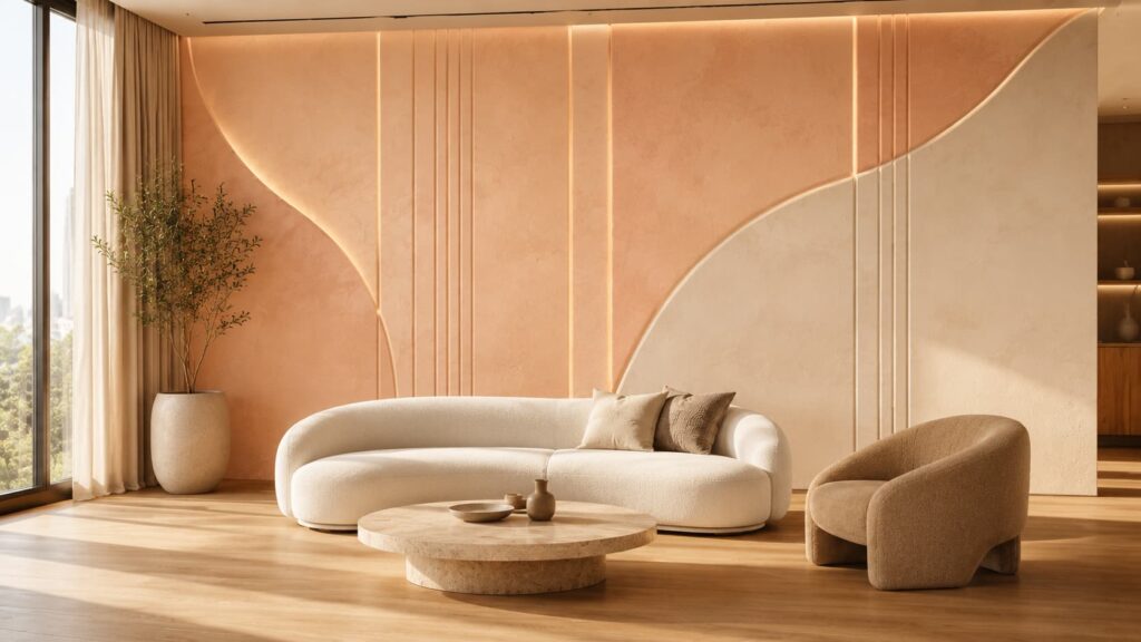 dual shade peach and cream