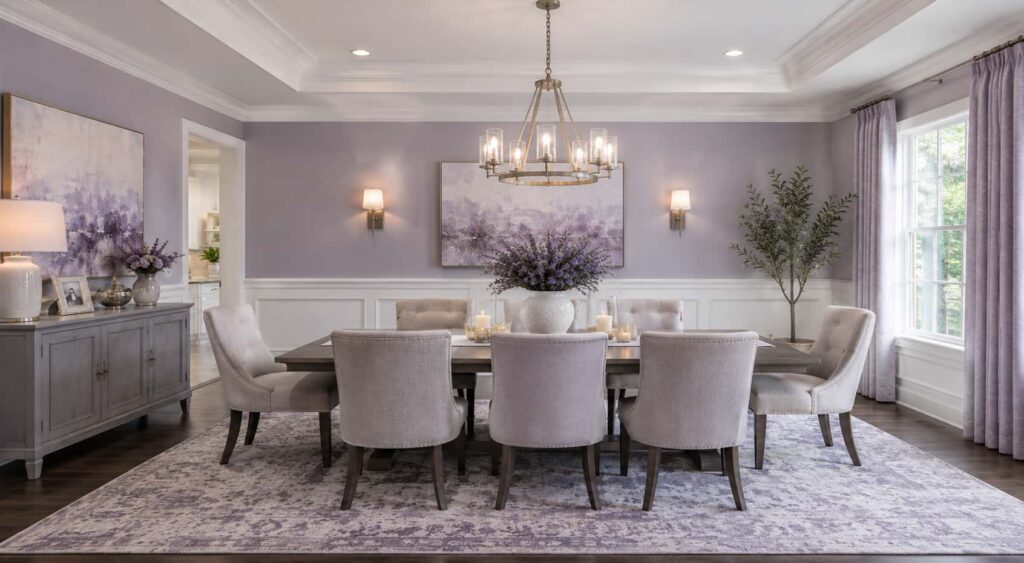 Lavender Grey and White