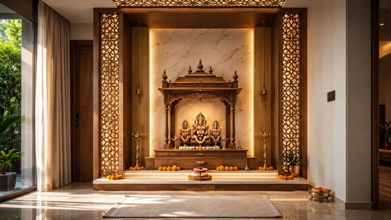 luxury modern pooja room