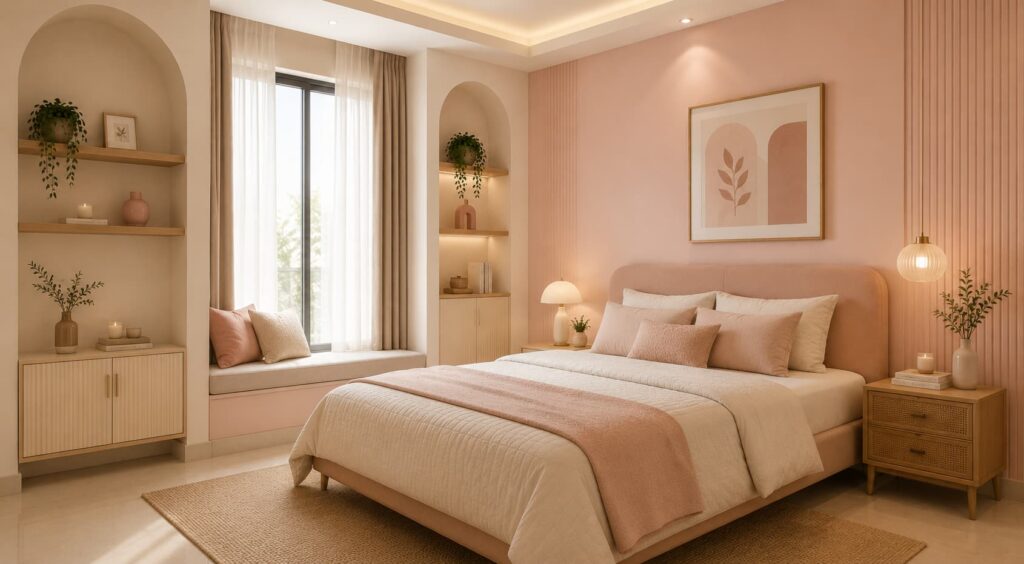 pastel pink beige