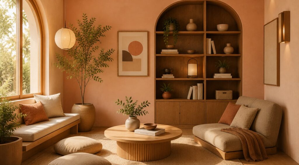 Peach + Soft Brown