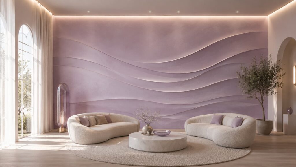 soft lavender calm living room