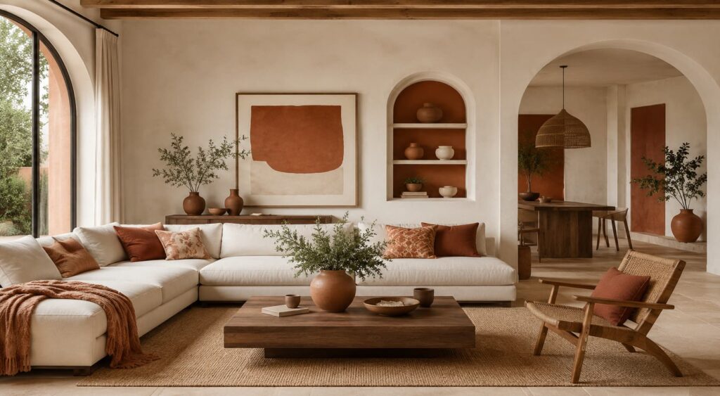 Terracotta and Off-White