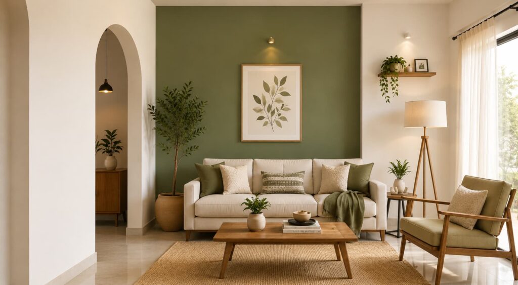 Warm White + Olive Green