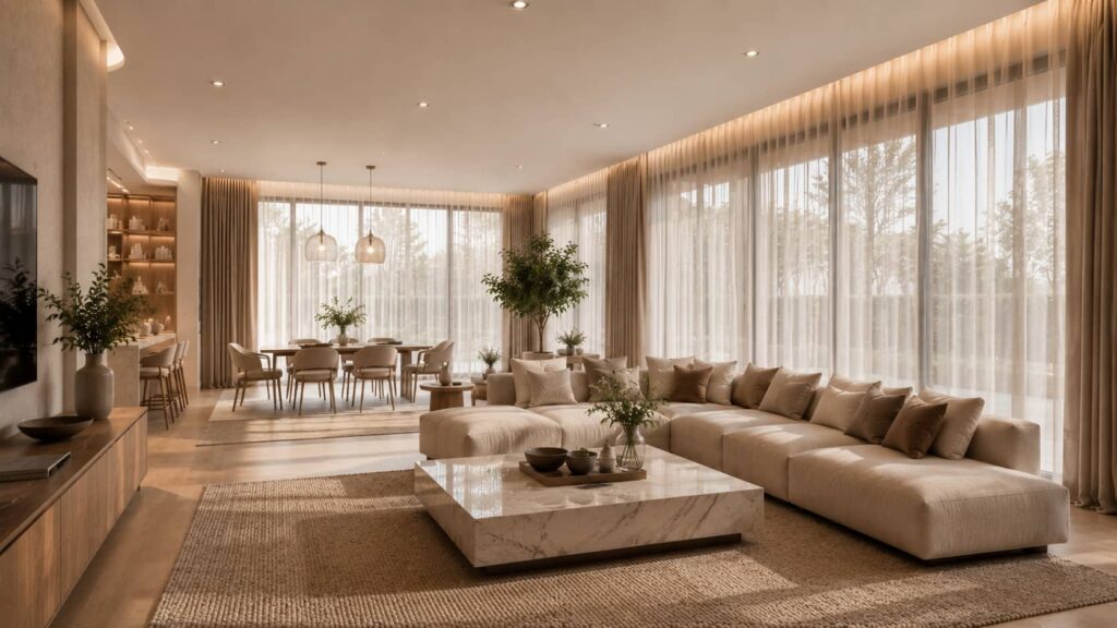 floor to ceiling curtains