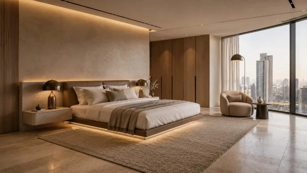 luxury simple bedroom design