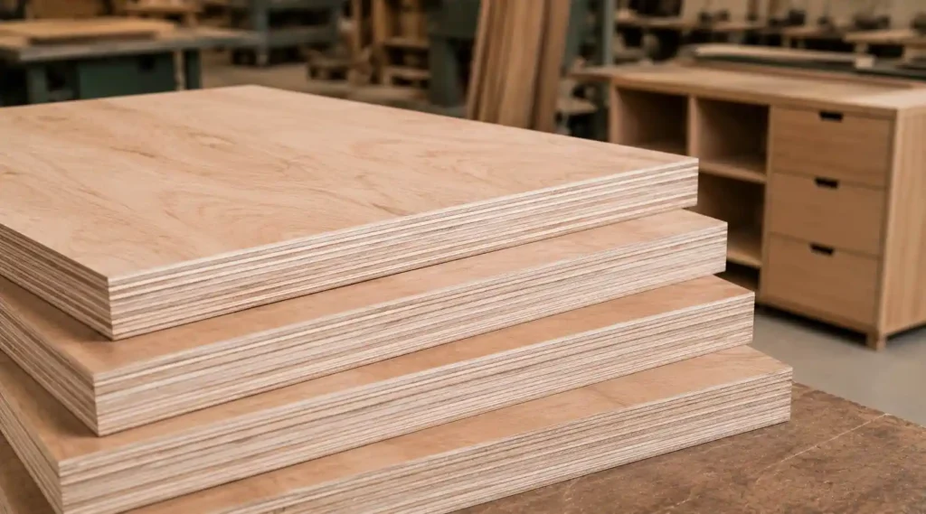 Mayur Ply plywood sheets designed for affordable wardrobes, cabinets, and home interior furniture.