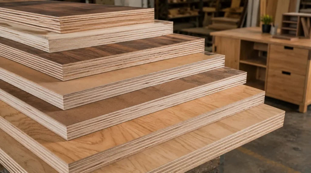 National Plywood sheets suitable for furniture manufacturing, cabinets, wardrobes, and interior woodwork.