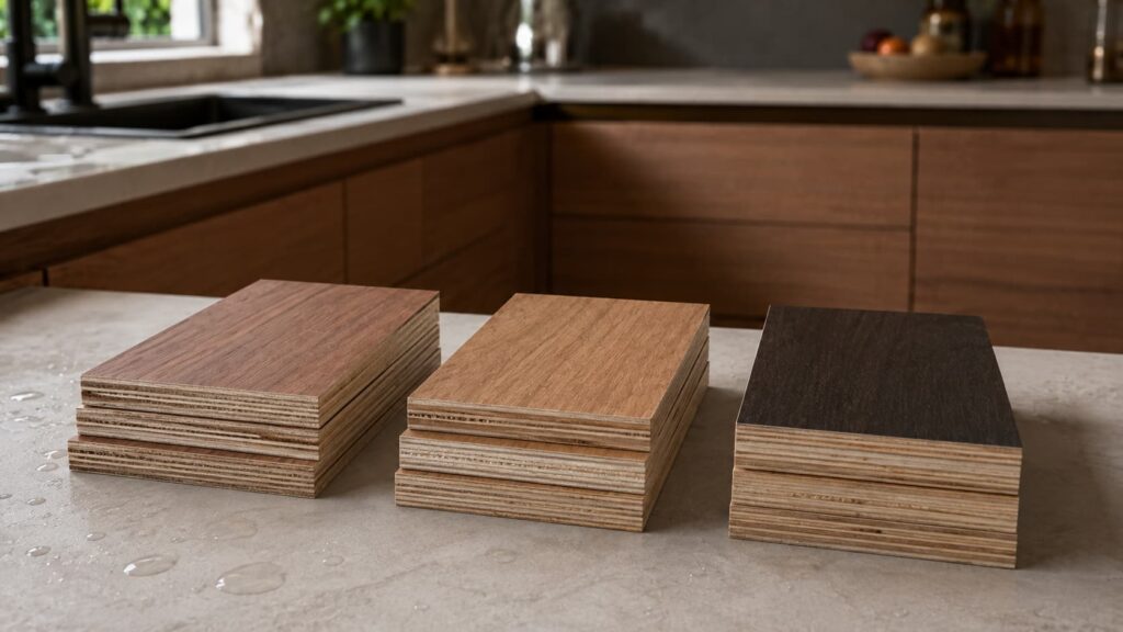 BWP BWR and MR plywood comparison for modular kitchen