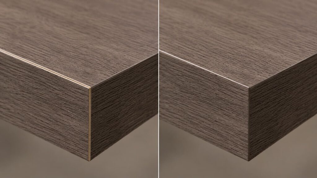 Conventional and zero-joint laser edge banding comparison